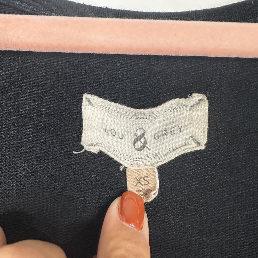 2/$30 Lou & Grey Scoop Neck Slip Dress Black XS #1539 - Picture 5 of 7